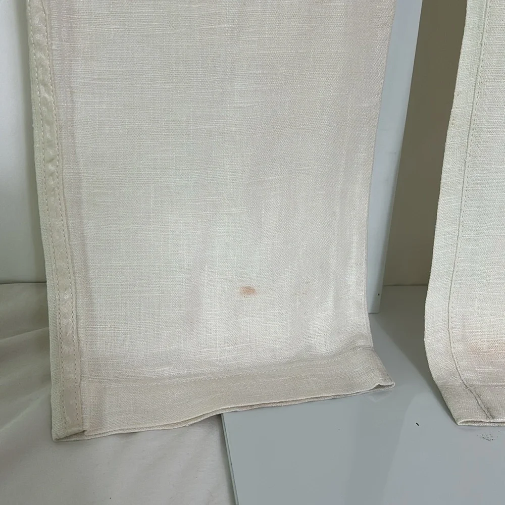 Versace Men's Size US 32 Euro 42 Made in Italy 2007 Cream Pants Linen Silk Trim